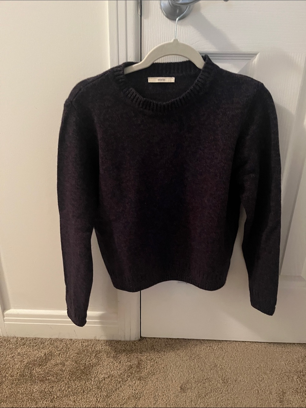 MARBLE Women's Dark Heather Crew Sweater - Classic Crewneck
